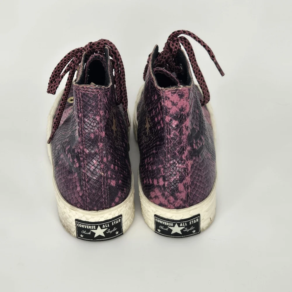 Converse chuck taylor high top sneakers purple black faux‎ snakeskin & texture 6 - Picture 5 of 10